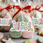 Gepersonaliseerde Multicolor Naam Paasei Bunny Vlinder Waterdichte Stickers Decor Gunsten Labels Paaseierenjacht Cadeau voor Kinderen Jongens Meisjes