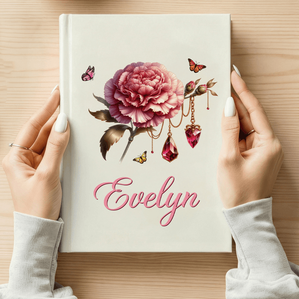 Cuaderno personalizado con nombre y 100 páginas rayadas para el Día de la Madre, regalo de cumpleaños para mujer