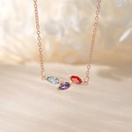 Árbol genealógico personalizado 1-7 Birthstones Collar Dainty Jewelry Mother's Day Birthday Gift for Women Mother Grandmother