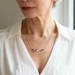 Árbol genealógico personalizado 1-7 Birthstones Collar Dainty Jewelry Mother's Day Birthday Gift for Women Mother Grandmother