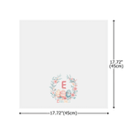 Gepersonaliseerde Waterverf Krans Bloemen Paaseieren Initiaal 100% Katoenen Servet met Kleurrijke Naam Tafel Decoratie Paasgeschenk voor Kinderen Familie