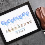 Cornice per foto personalizzata con nome e data Battesimo e compleanno di Pasqua per bambini appena nati