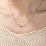 Árbol genealógico personalizado 1-7 Birthstones Collar Dainty Jewelry Mother's Day Birthday Gift for Women Mother Grandmother