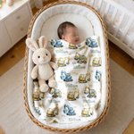 Personalized Excavator Easter Egg Soft Baby Swaddle Blanket Outfit with Name Easter Baby Shower Gift for Newborns New Parents