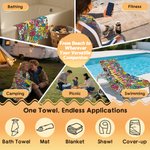 Personalized Graffiti Monsters Quick Dry Beach Towel with Name Travel Essentials Beach Party Birthday Gift for Kids