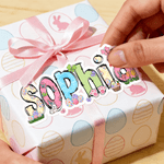 Gepersonaliseerde Multicolor Naam Paasei Bunny Vlinder Waterdichte Stickers Decor Gunsten Labels Paaseierenjacht Cadeau voor Kinderen Jongens Meisjes