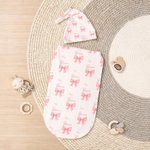 Personalisierte niedlichen Bogen weichen Swaddle Hut Bademantel Set mit Namen Baby Dusche Geburtstag Geschenk für Neugeborene neue Mütter