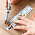 Personalized Reading Animal Plaid Ruler Design Magnetic Bookmark Clip with Name Birthday Back to School Gift for Kids Bookworms