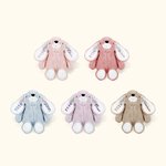 Peluche Lapin Personnalisée avec Année et Nom en Pailleté Cadeau d'Anniversaire de Pâques pour Enfant