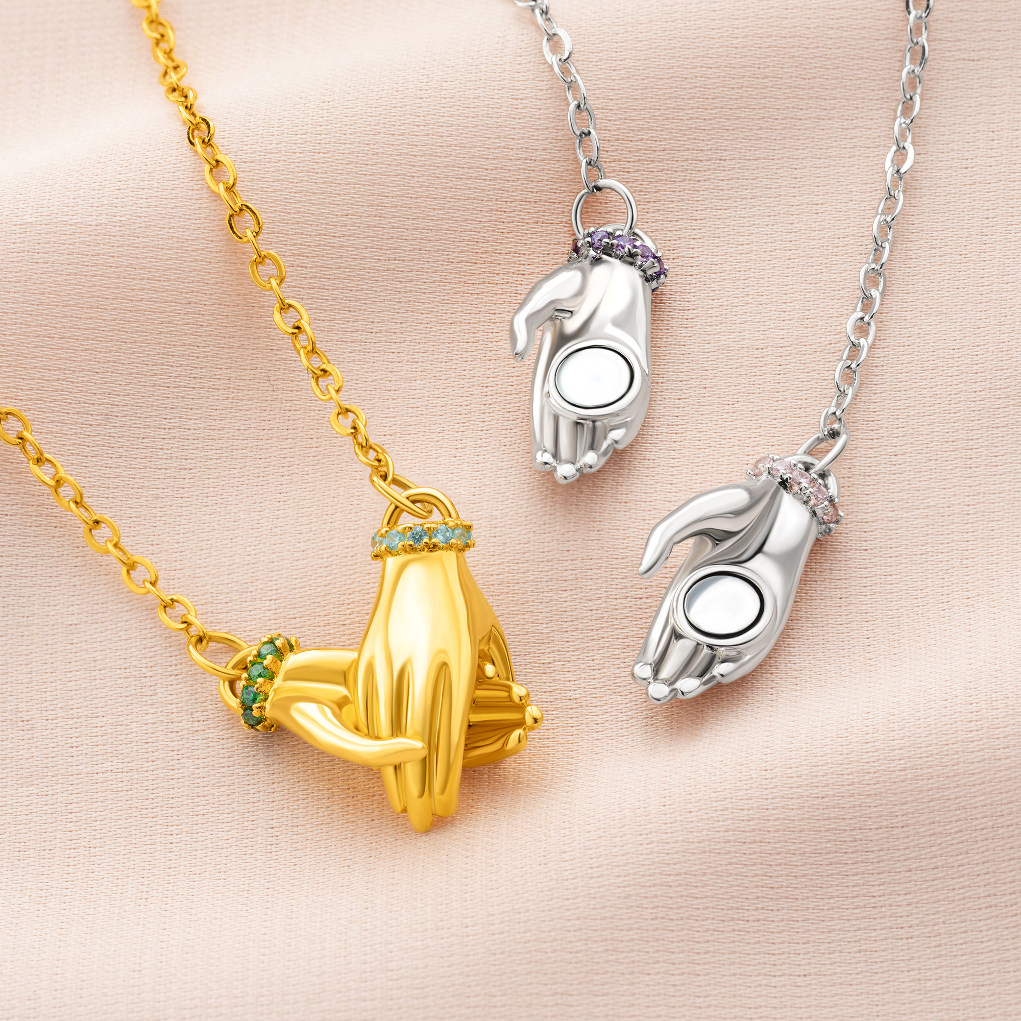 Collier de bague avec pierre de naissance pour couple Cadeau d'anniversaire et de mariage pour femme, Bestie, Maman.