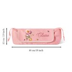 Personalized Birthstone Birth Flower Multi-Compartment Hair Styling Tool Pouch with Name Birthday Gift for Women Hairdressers