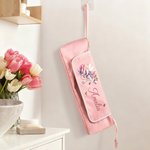 Personalized Birthstone Birth Flower Multi-Compartment Hair Styling Tool Pouch with Name Birthday Gift for Women Hairdressers