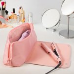 Personalized Birthstone Birth Flower Multi-Compartment Hair Styling Tool Pouch with Name Birthday Gift for Women Hairdressers