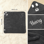 Personalized Animal Hooded Embroidered Soft Throw Blanket with with Name Daily Use Birthday Baby Shower Gift for New Moms Babies