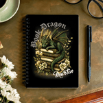 Personalized Dragon Design A5 Spiral Notebook with Name and 120 Lined Pages Office Use Birthday Gift for Dragon-Loving Readers Bookworms