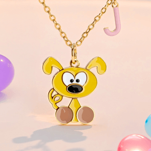 Personalised Long Tailed Marsupilami Necklace with Name Anniversary Birthday Gift for Women Girls Kids | Callie × Marsupilami®