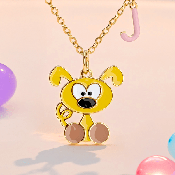 Personalized Long Tailed Marsupilami Necklace with Name Anniversary Birthday Gift for Women Girls Kids | Callie × Marsupilami®