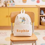 Personalized Cute Peter Rabbit Duck Easter Eggs School Bag with Name Easter Birthday Gift for Kids