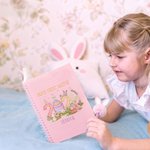 Personalized 2026 Happy First Easter Spiral Notebook and Pom Pom Pen Set with Name Easter Gift for Boys Girls