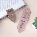 Personalisierte Geburt Blumenstrauß Multicolor PU Leder magnetische Lesezeichen Clip mit Namen Lesen Buch Club Geburtstagsgeschenk für Buchliebhaber