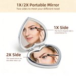 Personalized Birthstone Birth Flower Compact Heart Round Square Makeup Mirror with Name Portable Birthday Wedding Party Gift for Women