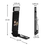 Personalisierte Cartoon Lesefigur wiederaufladbare LED-Leselampe mit Klammer und Namen Geburtstag Geschenk für Bücherliebhaber Bücherwürmer