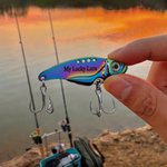 Personalized Portable Fishing Pattern Wooden Storage Box Set with Lifelike Fish Hooks and Name Fishing Accessories Birthday Gift for Fishing Lover