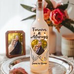 Gepersonaliseerde Hand in Hand LED-flessenlamp met Foto en Naam Valentijnscadeau en Jubileumcadeau voor Koppels