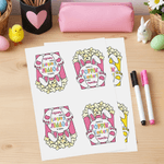 Personalized Cute Popcorn Rabbit Easter Waterproof Stickers Labels with Name Gift Decoration Easter Day Party Favors for Kids