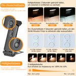 Personalisierte Cartoon Lesefigur wiederaufladbare LED-Leselampe mit Klammer und Namen Geburtstag Geschenk für Bücherliebhaber Bücherwürmer