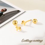 Boucles d'oreilles personnalisées avec pierre de naissance Cartilage d'avion Bijoux unisexe Cadeau d'anniversaire pour Pilote Cabin Crew Travel Enthusiast