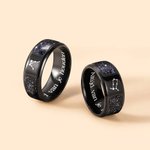 Gepersonaliseerde Ringset van 2 met Orionnevel Gegraveerde Tekst en Sterrenbeeld Verloving Bruiloft Valentijnsdag of Jubileum Cadeau voor Koppel