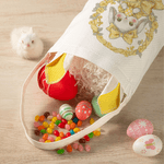 Personalized Polka Dot Bow Floral Bunny Easter Basket with Name and Bunny Ears Egg Hunting Accessory Easter Gift for Kids