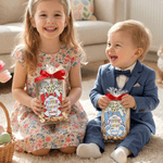 Personalized Cute Popcorn Rabbit Easter Waterproof Stickers Labels with Name Gift Decoration Easter Day Party Favors for Kids