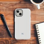 Personalized Stripe Name Phone Case for iPhone or Samsung Daily Use Birthday Gift for Family Friend