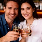 Las rosas simbolizan el amor, las iniciales nos representan - Vaso de whisky Old Fashioned personalizado de 295 ml