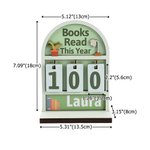 Personalized Plant Books Wooden Read Tracker with Name Bookshelf Decor Daily Use Birthday Gift for Bookworms