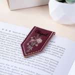 Personalisierte Geburt Blumenstrauß Multicolor PU Leder magnetische Lesezeichen Clip mit Namen Lesen Buch Club Geburtstagsgeschenk für Buchliebhaber