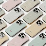 Personalized Stripe Name Phone Case for iPhone or Samsung Daily Use Birthday Gift for Family Friend