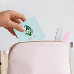 Personalized Birthstone Birth Flower Compact Heart Round Square Makeup Mirror with Name Portable Birthday Wedding Party Gift for Women