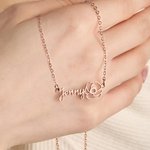 Personalized Birth Flower Necklace Exquisite Jewelry with Name Birthday Anniversary Valentine's Day Gift for Women