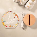 Gepersonaliseerd Handen Houden LED Nachtlampje met Naam en Houten Voet Kamer Decor Moederdag Verjaardag Baby Shower Gift voor Pasgeboren Nieuwe Moeder
