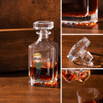 Personlig Whiskey-karaff med tecknad karaktär och graverat namn Fars dag Födelsedagspresent för män Golfspelare