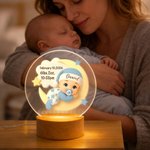 Personalized 3D Clay-Style Baby Appearance LED Night Light with Name Date and Birth Information Room Decor Baby Shower Gift for Newborns