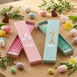 Personalized He Is Risen Easter Egg Pencil Case and Pack of 12 Pencils Set with Name Birthday Easter Back to School Gift for Boys Girls