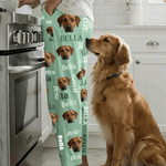 Personalized Multi-Color  Pet Portrait Face Photo Soft Pajama Pants with Name Daily Wear Birthday Gift for Pet Lovers Friends