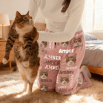 Personalized Multi-Color  Pet Portrait Face Photo Soft Pajama Pants with Name Daily Wear Birthday Gift for Pet Lovers Friends