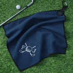 Personalizzato Golf Elements Monogram Magnetic Design Waffle Golf Towel con iniziale del nome e clip da appendere Regalo di compleanno per gli amanti del golf