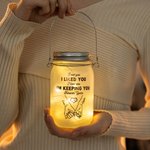 Personalized Couple Pinky Promise Light Up Mason Jar Night Light with Name Calendar Date and String Lights Valentine's Day Anniversary Gifts for Her