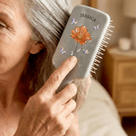 Personalized Crystal Birth Flower Butterfly Paddle Air Cushion Comb with Name Makeup Tool Birthday Gift for Women Girls